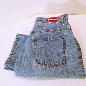 90s Halston Jeanswear (12) Light Blue Denim Mom Jeans Capris Pants 5-Pocket